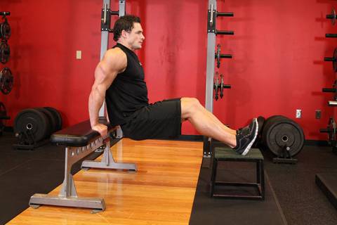 Bench Dips — başlangıç pozisyonu