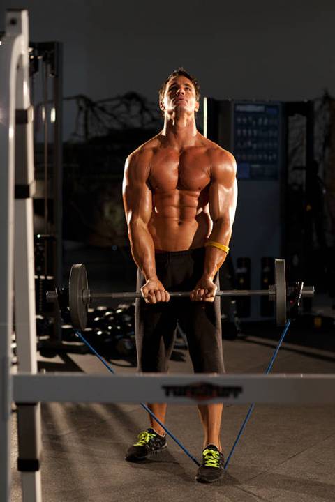 Lastikli Close-Grip EZ-Bar Curl