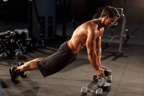 Dambıl Üzerinde Close-Grip Push-Up
