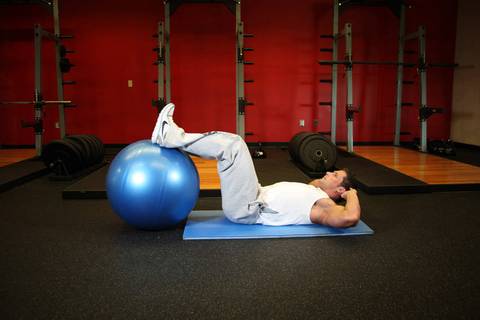 Crunch - Legs On Exercise Ball
