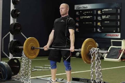 Deadlift with Chains — bitiş pozisyonu