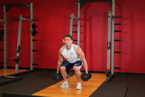 Dambıl Squat — bitiş pozisyonu