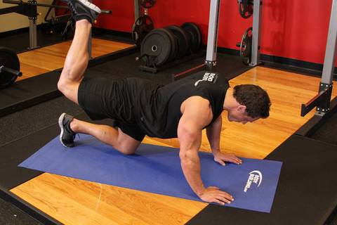 Glute Kickback — bitiş pozisyonu