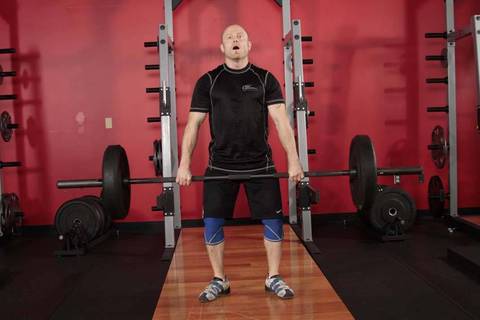 Hang Clean — başlangıç pozisyonu