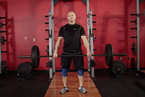 Hang Clean - Below the Knees — başlangıç pozisyonu