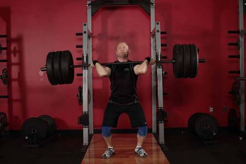 Jerk Dip Squat — bitiş pozisyonu