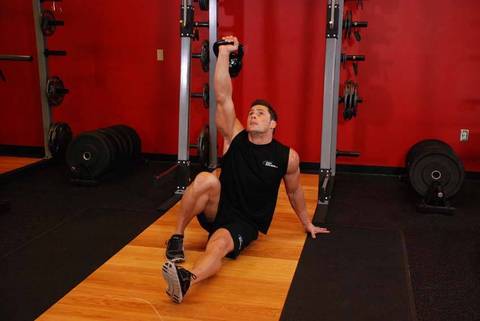 Kettlebell Turkish Get-Up (Lunge Stili) — bitiş pozisyonu