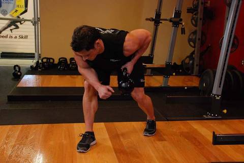 Tek El Kettlebell Halatı — bitiş pozisyonu