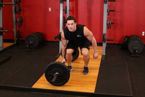 Tek El Yan Deadlift — başlangıç pozisyonu