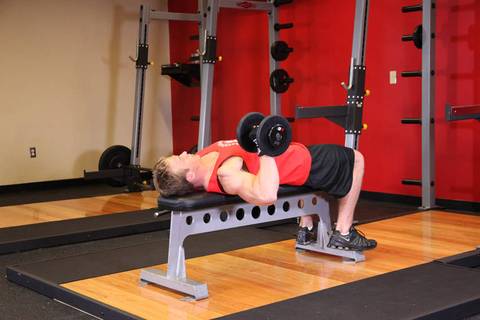 Tek Kol Dambıl Bench Press — başlangıç pozisyonu