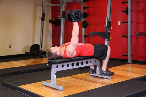 Tek Kol Dambıl Bench Press — bitiş pozisyonu