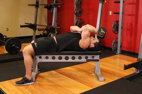 Tek Kol Pronated Dambıl Triceps Uzantısı — bitiş pozisyonu