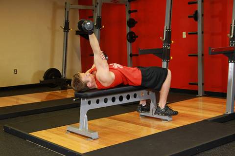 Tek Kol Supinated Dambıl Triceps Uzantısı — bitiş pozisyonu
