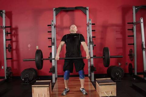 Bloktan Power Clean — bitiş pozisyonu