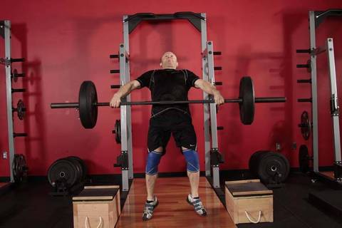 Bloktan Power Snatch — bitiş pozisyonu