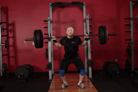 Push Press Boyun Arkası — bitiş pozisyonu