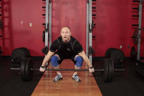 Snatch Pull — başlangıç pozisyonu