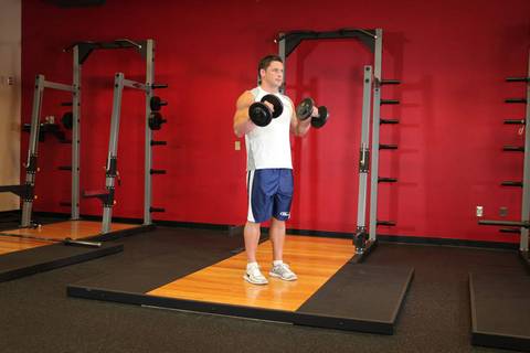 Standing Dambıl Ters Curl — bitiş pozisyonu