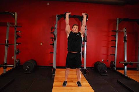 İki Kol Kettlebell Jerk — bitiş pozisyonu