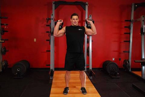 İki Kol Kettlebell Military Press